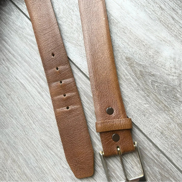 Vintage Quo Vadis Camel Grain Cowhide Brushed Suede Lining  Belt - Picture 11 of 15